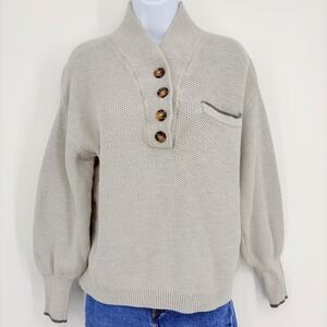 Lunya Sweater Silk Organic Cotton XS/S Quiet Luxury Scandinavian‎ Coastal